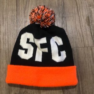 Orange and Black SFC beanie